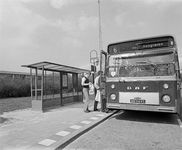 857573 Afbeelding van een autobus van het G.E.V.U. (DAF/Hainje standaardbus nr. 309) op lijn 6 naar Hoograven bij de ...